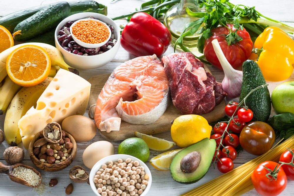 Comida saudable para a osteocondrose